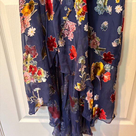 Alice + Olivia High Low Floral Midi Dress - Picture 8 of 10